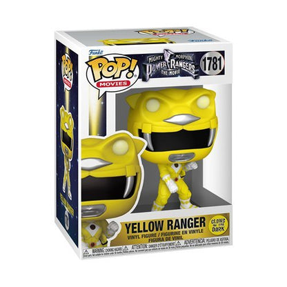 Mighty Morphin Power Rangers: The Movie Funko Pop! Movies - Set of 4 (Yellow Ranger Glow #1781, White Ranger #1780, Red Ranger #1779, and Pink Ranger #1778) Collectible Vinyl Figures