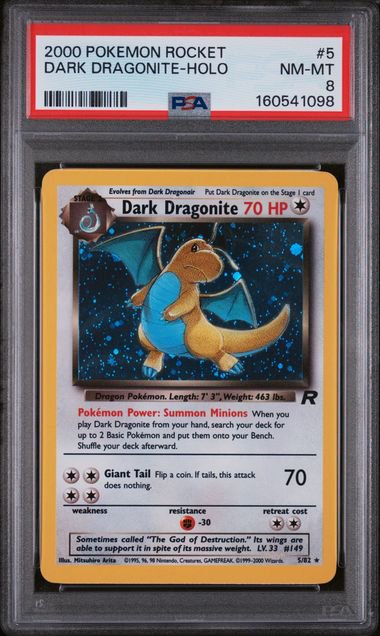 Pokemon Dark Dragonite Holo PSA 8 1098