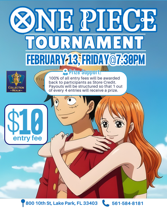 One Piece Trading Card Game Tournament – Feb 13 (Fri) 7:30 PM